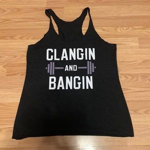 4 workout tanks- size large- excellent condition